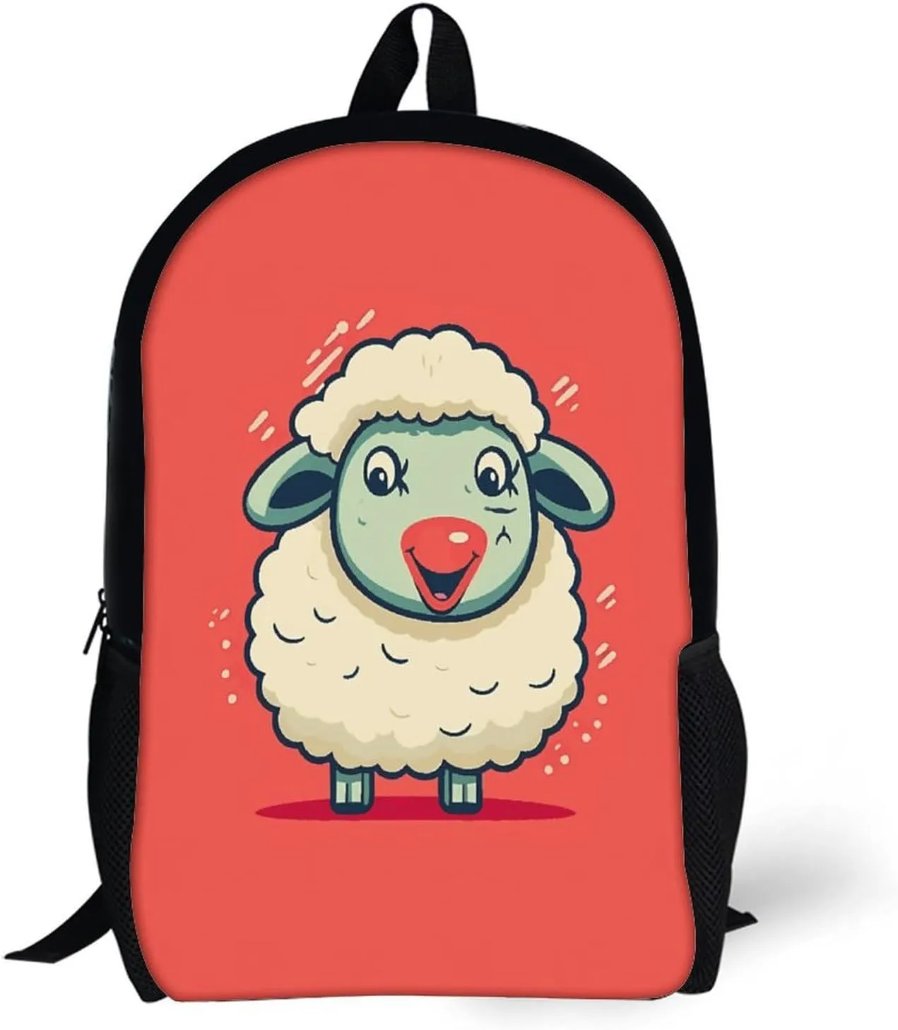 Laptop Backpack for Men 17 Inch Adorable Sheep Work Casual Backpack Lightweight Travel Shoulder Bag