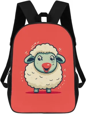 Laptop Backpack for Men 17 Inch Adorable Sheep Work Casual Backpack Lightweight Travel Shoulder Bag