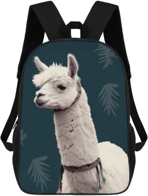 Laptop Backpack for Men 17 Inch Alpaca Llama Work Casual Backpack Lightweight Travel Shoulder Bag