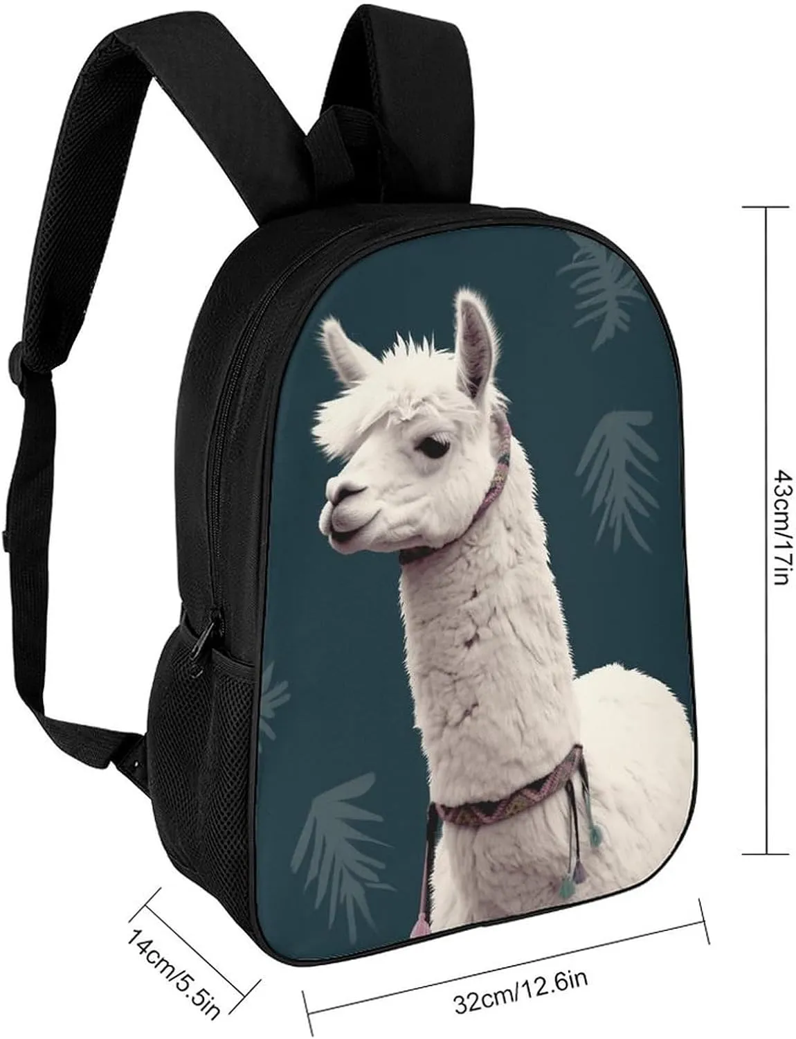 Laptop Backpack for Men 17 Inch Alpaca Llama Work Casual Backpack Lightweight Travel Shoulder Bag