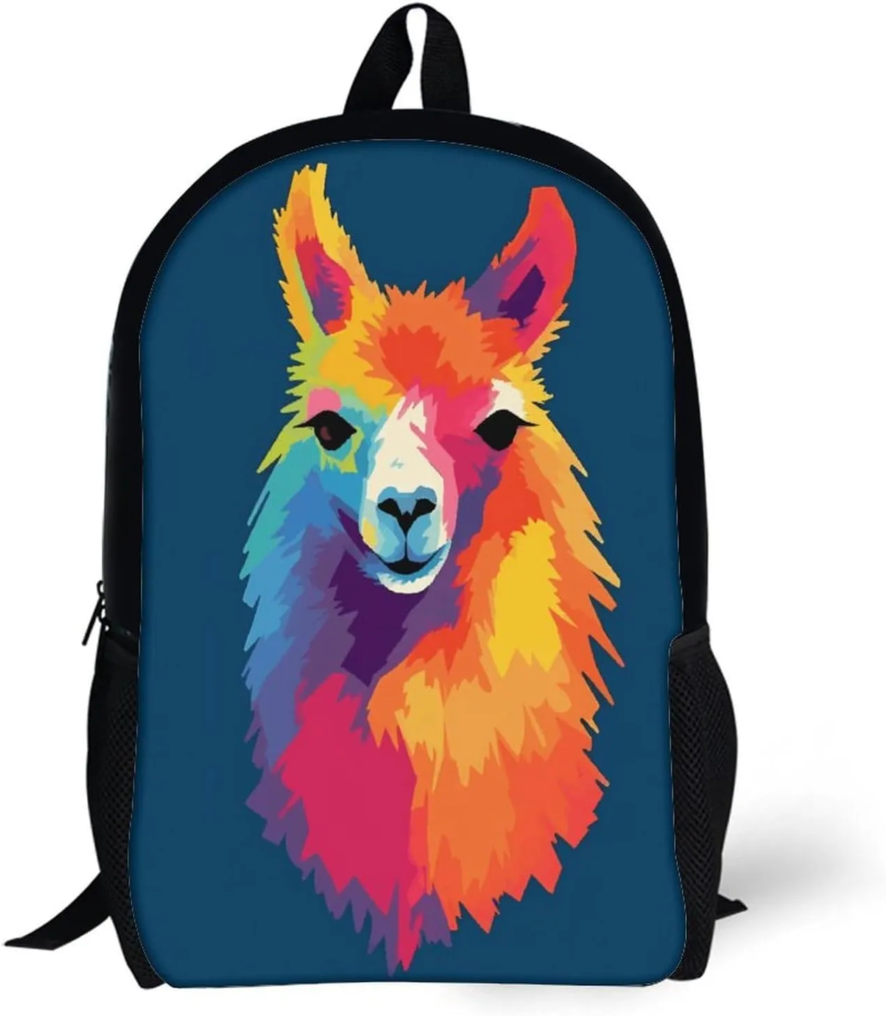 Laptop Backpack for Men 17 Inch Alpaca Pattern Work Casual Backpack Lightweight Travel Shoulder Bag