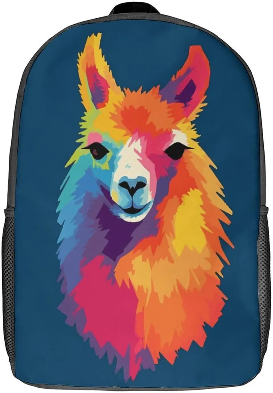 Laptop Backpack for Men 17 Inch Alpaca Pattern Work Casual Backpack Lightweight Travel Shoulder Bag