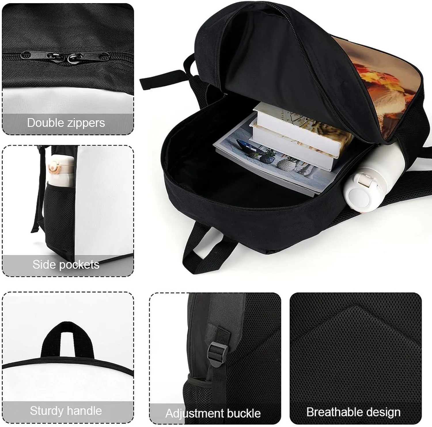 Laptop Backpack for Men 17 Inch Autumn Thanksgiving Work Casual Backpack Lightweight Travel Shoulder Bag