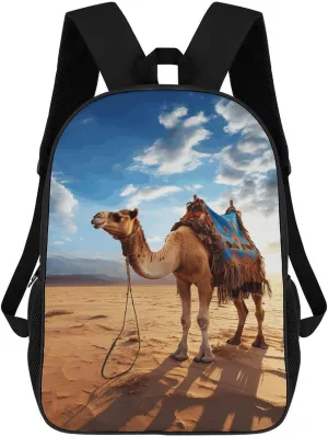 Laptop Backpack for Men 17 Inch Camel Sky Work Casual Backpack Lightweight Travel Shoulder Bag