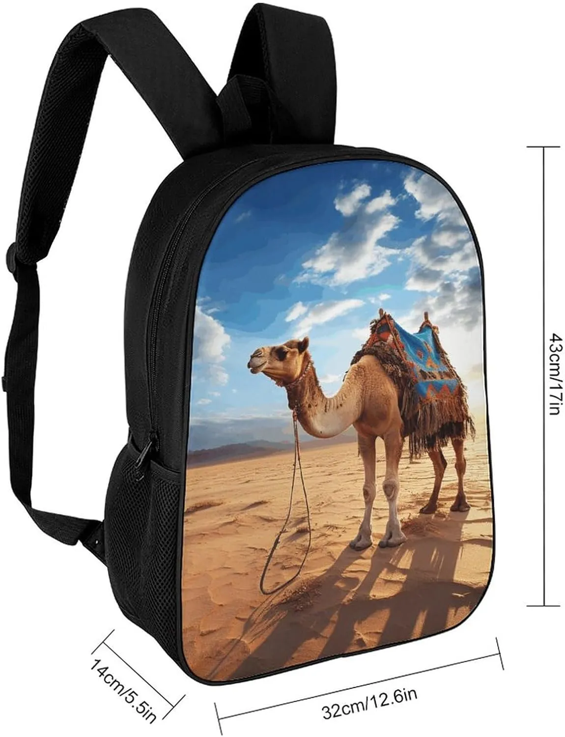 Laptop Backpack for Men 17 Inch Camel Sky Work Casual Backpack Lightweight Travel Shoulder Bag