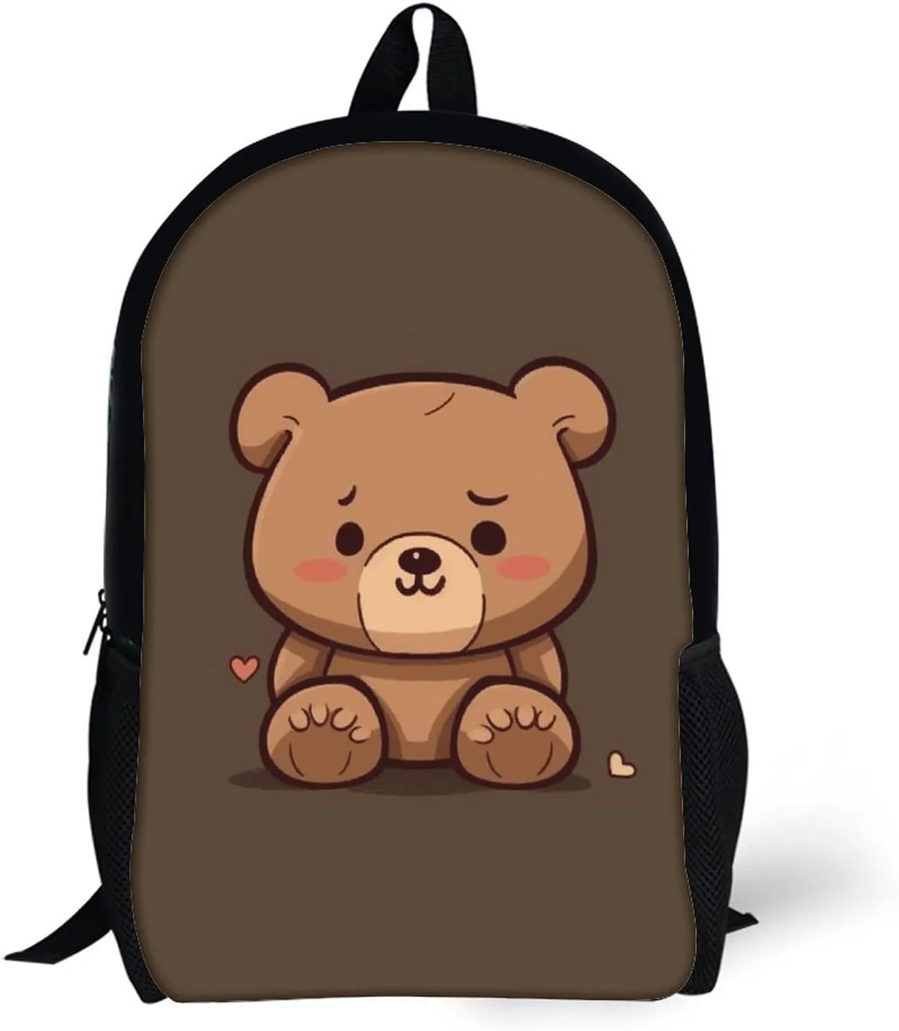 Laptop Backpack for Men 17 Inch Cartoon Brown Cute Bear Work Casual Backpack Lightweight Travel Shoulder Bag