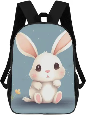 Laptop Backpack for Men 17 Inch Cartoon Cute Bunny Work Casual Backpack Lightweight Travel Shoulder Bag