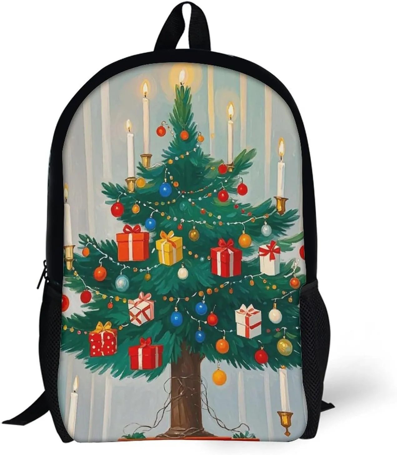 Laptop Backpack for Men 17 Inch Christmas Decorations Work Casual Backpack Lightweight Travel Shoulder Bag
