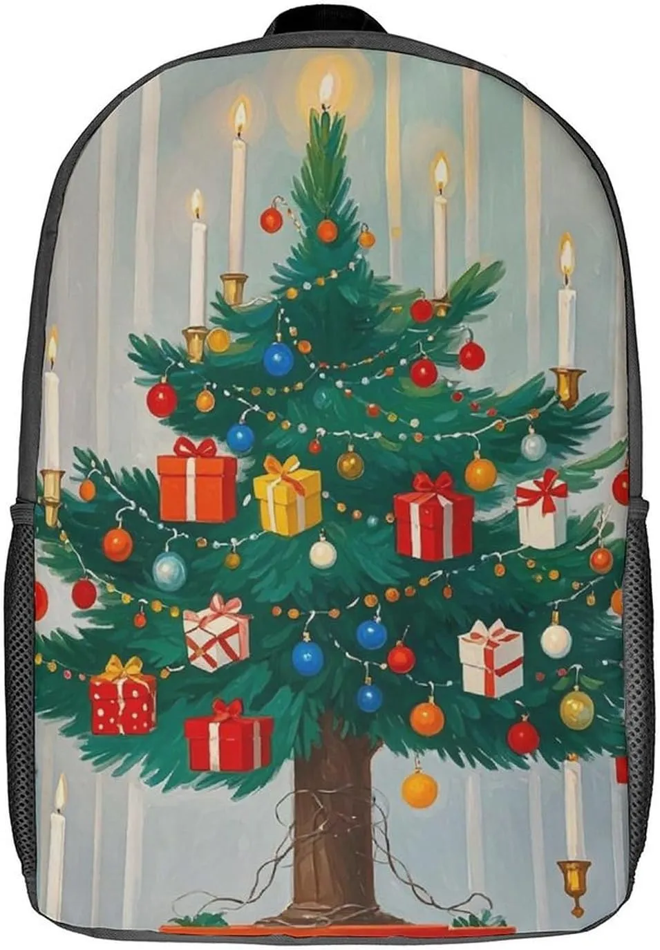 Laptop Backpack for Men 17 Inch Christmas Decorations Work Casual Backpack Lightweight Travel Shoulder Bag