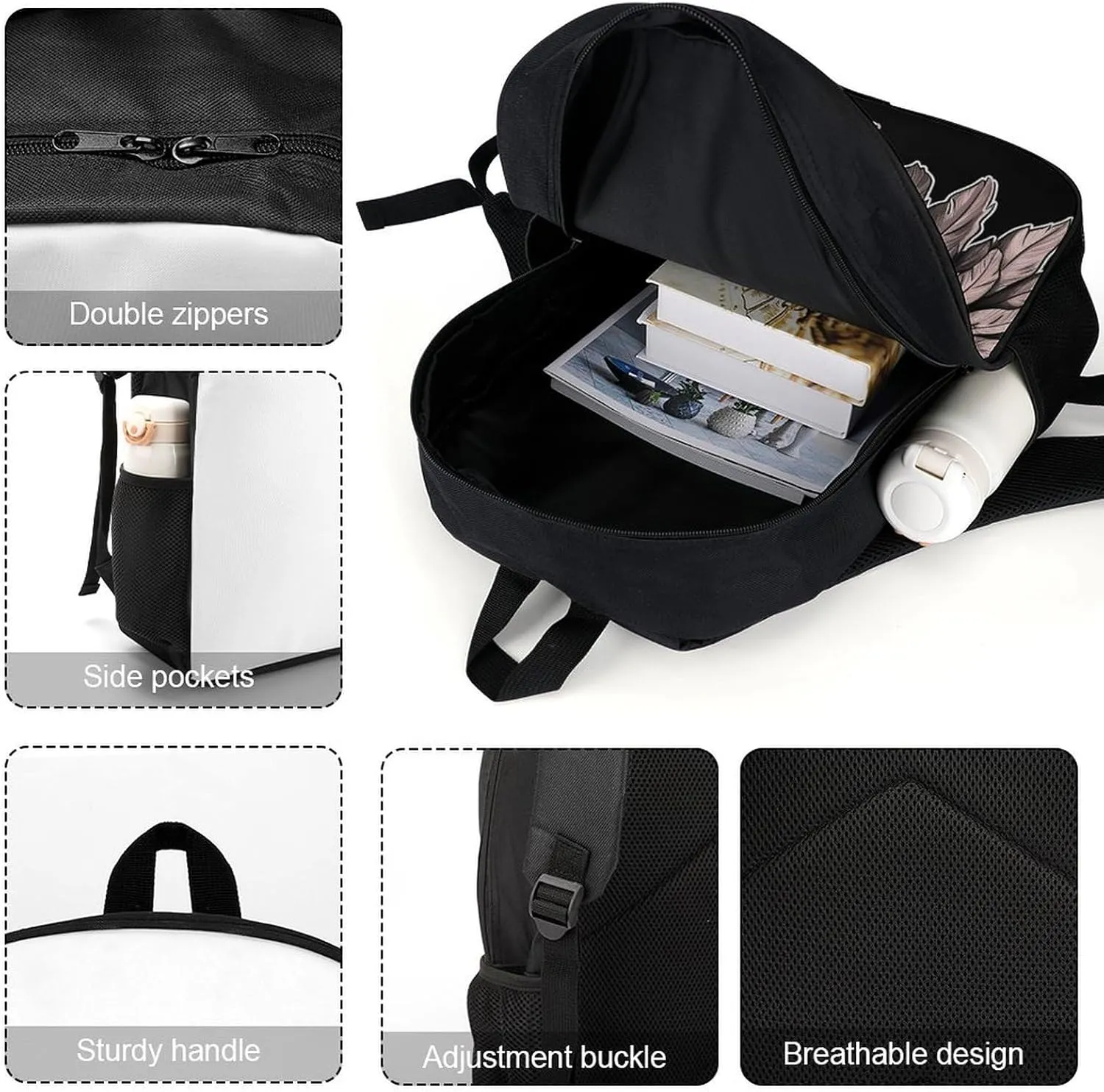 Laptop Backpack for Men 17 Inch Cool Eagle Work Casual Backpack Lightweight Travel Shoulder Bag