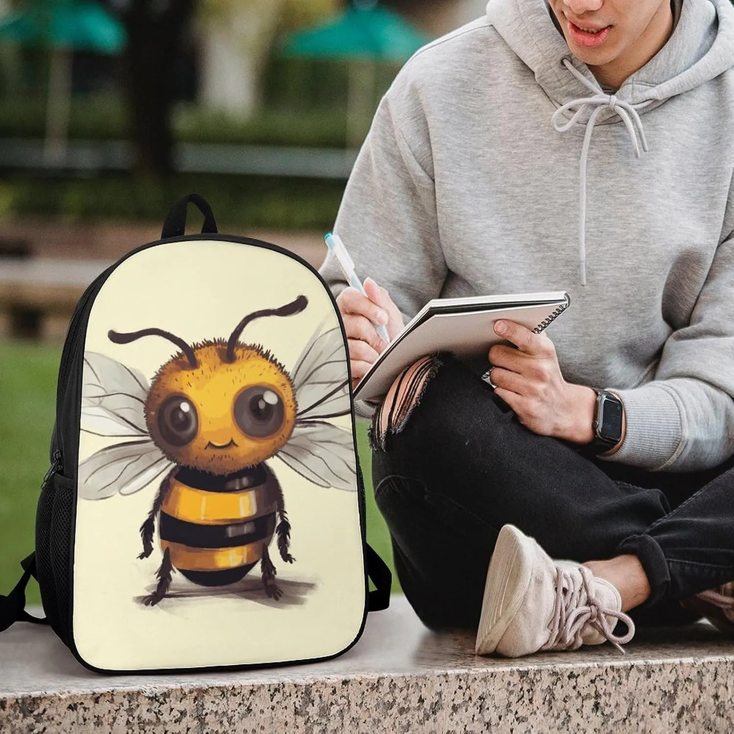 Laptop Backpack for Men 17 Inch Cute Animal Work Casual Backpack Lightweight Travel Shoulder Bag