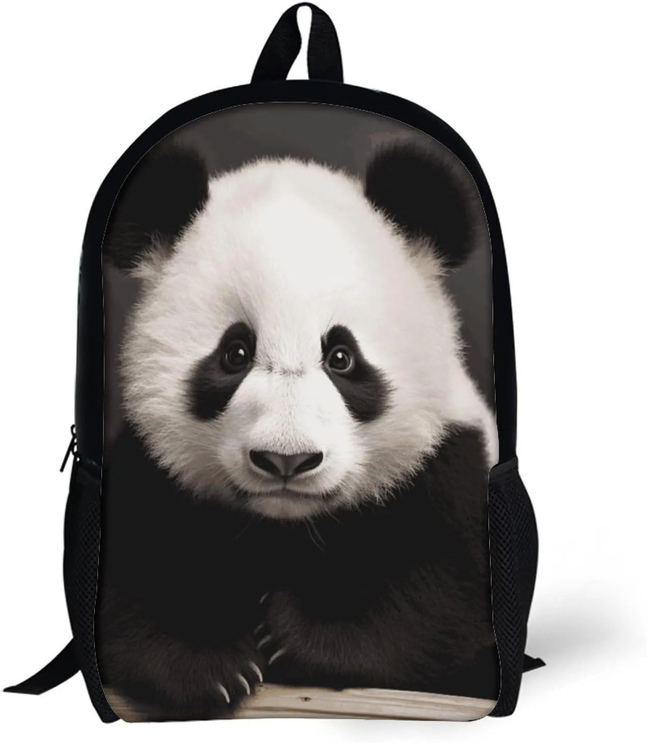 Laptop Backpack for Men 17 Inch Cute Black And White Panda Work Casual Backpack Lightweight Travel Shoulder Bag