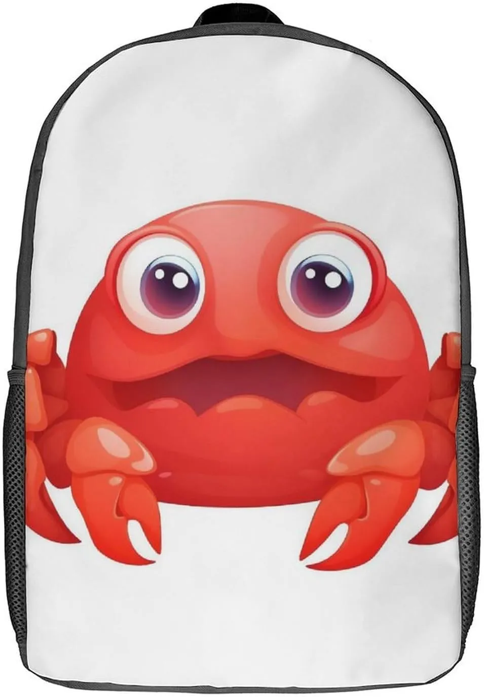 Laptop Backpack for Men 17 Inch Cute Red Crab Work Casual Backpack Lightweight Travel Shoulder Bag