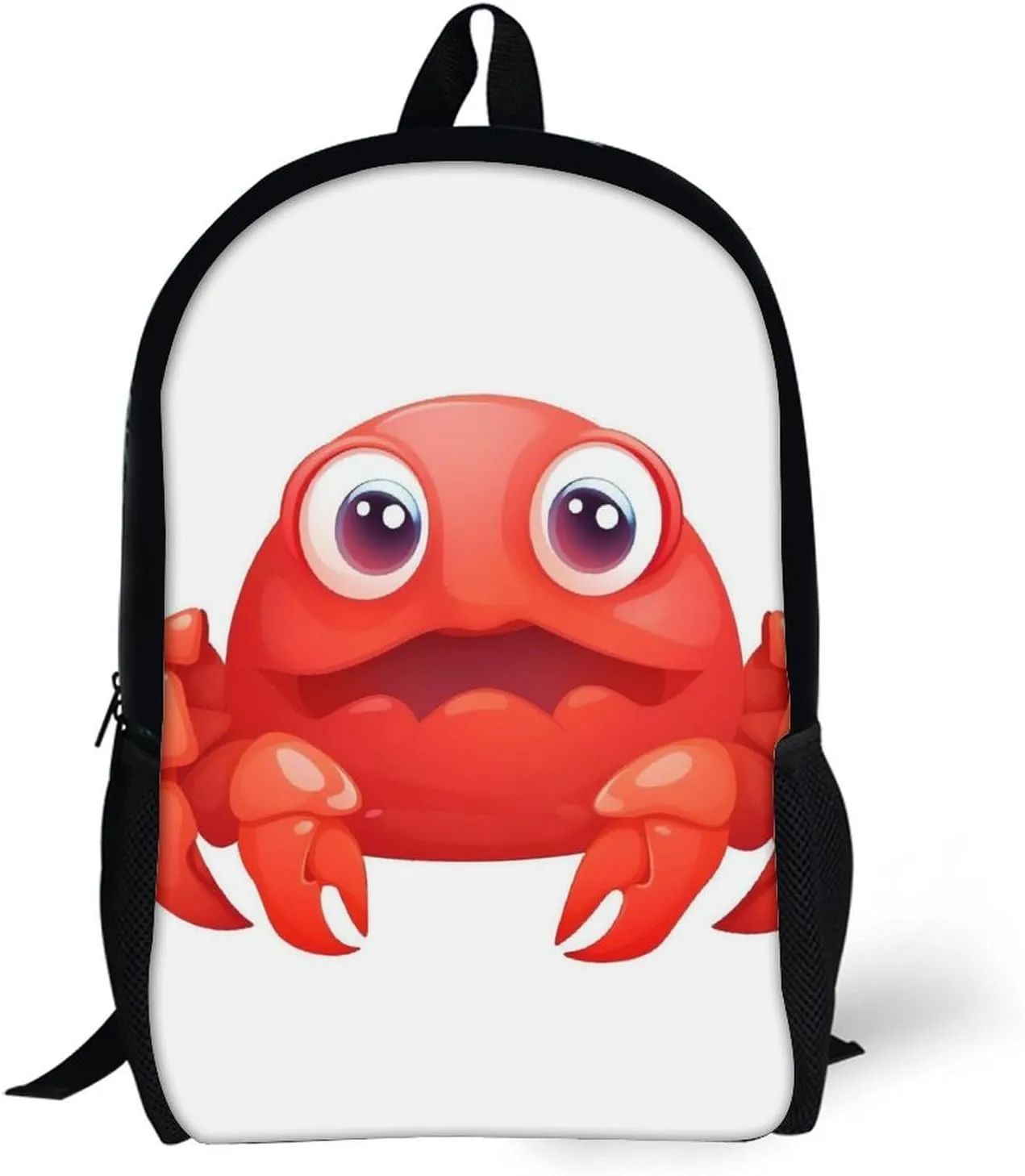 Laptop Backpack for Men 17 Inch Cute Red Crab Work Casual Backpack Lightweight Travel Shoulder Bag