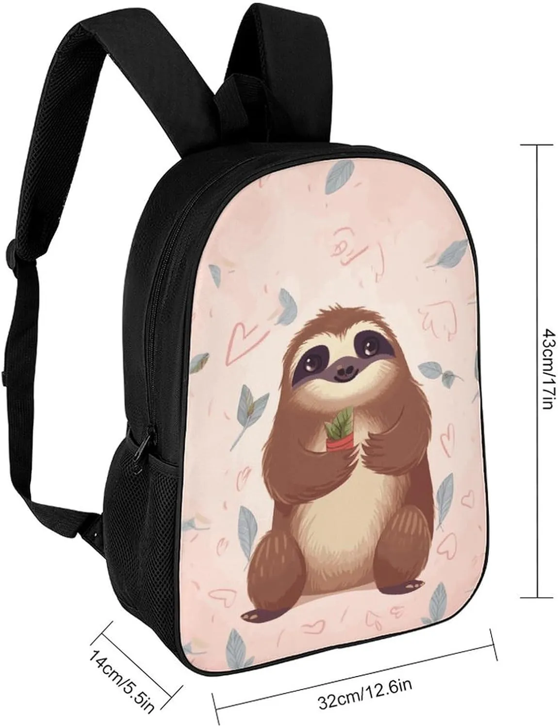 Laptop Backpack for Men 17 Inch Cute Sloth Work Casual Backpack Lightweight Travel Shoulder Bag