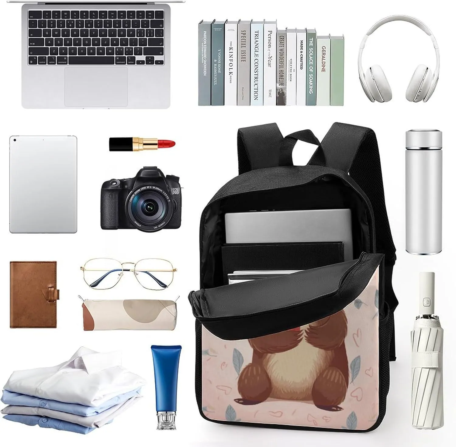 Laptop Backpack for Men 17 Inch Cute Sloth Work Casual Backpack Lightweight Travel Shoulder Bag