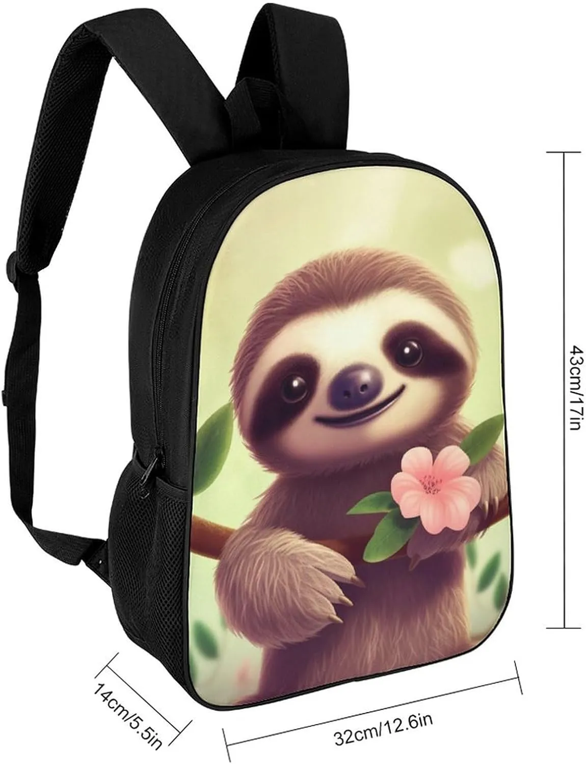 Laptop Backpack for Men 17 Inch Cute Sloth Work Casual Backpack Lightweight Travel Shoulder Bag