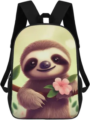Laptop Backpack for Men 17 Inch Cute Sloth Work Casual Backpack Lightweight Travel Shoulder Bag
