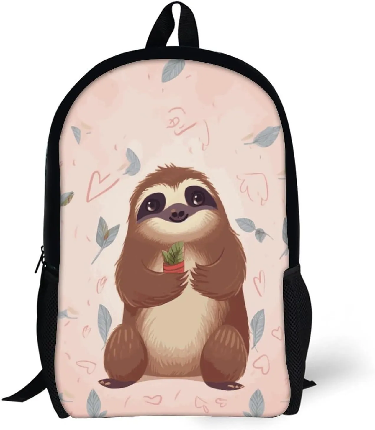 Laptop Backpack for Men 17 Inch Cute Sloth Work Casual Backpack Lightweight Travel Shoulder Bag