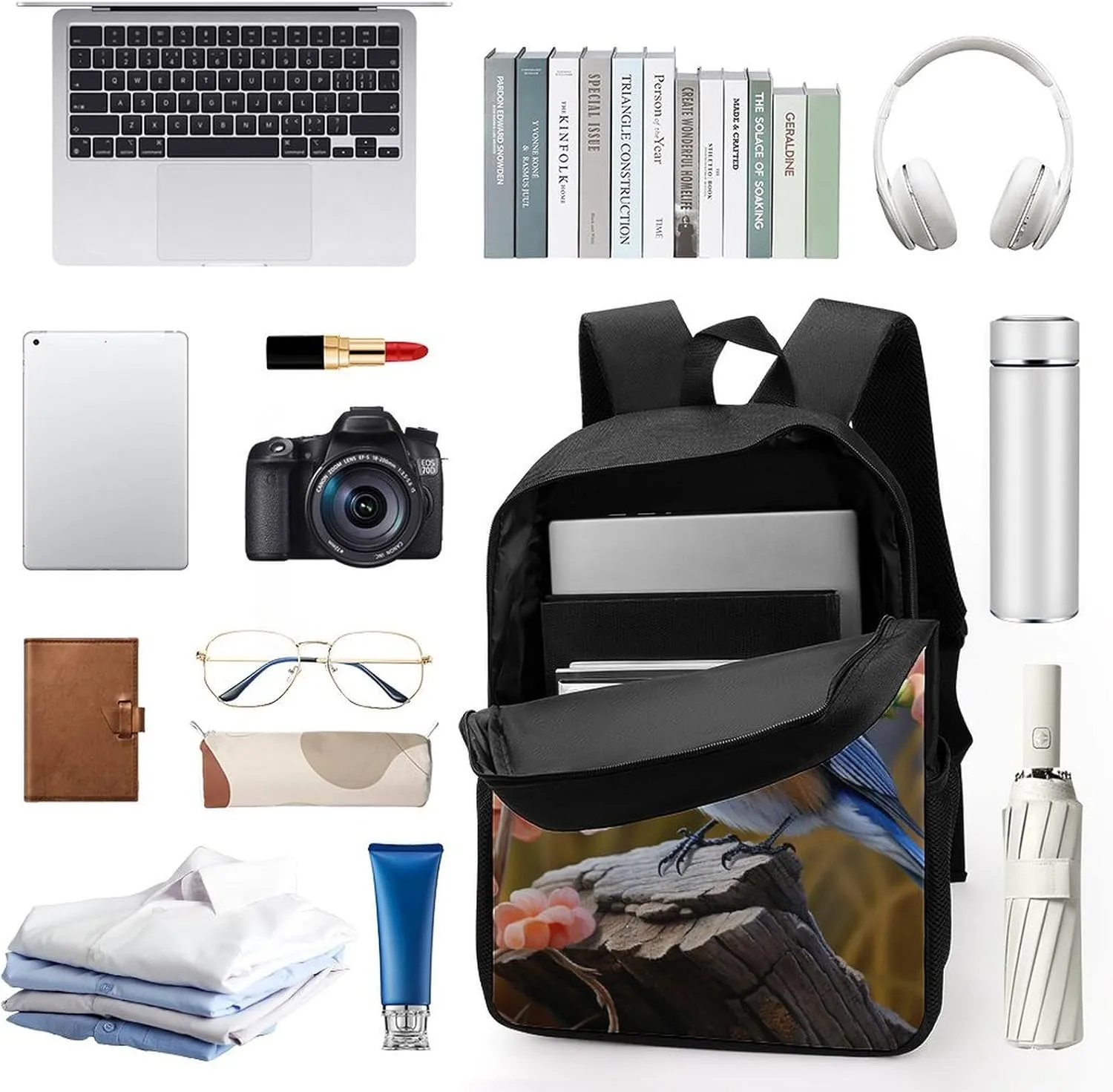 Laptop Backpack for Men 17 Inch Eastern Bluebird Work Casual Backpack Lightweight Travel Shoulder Bag