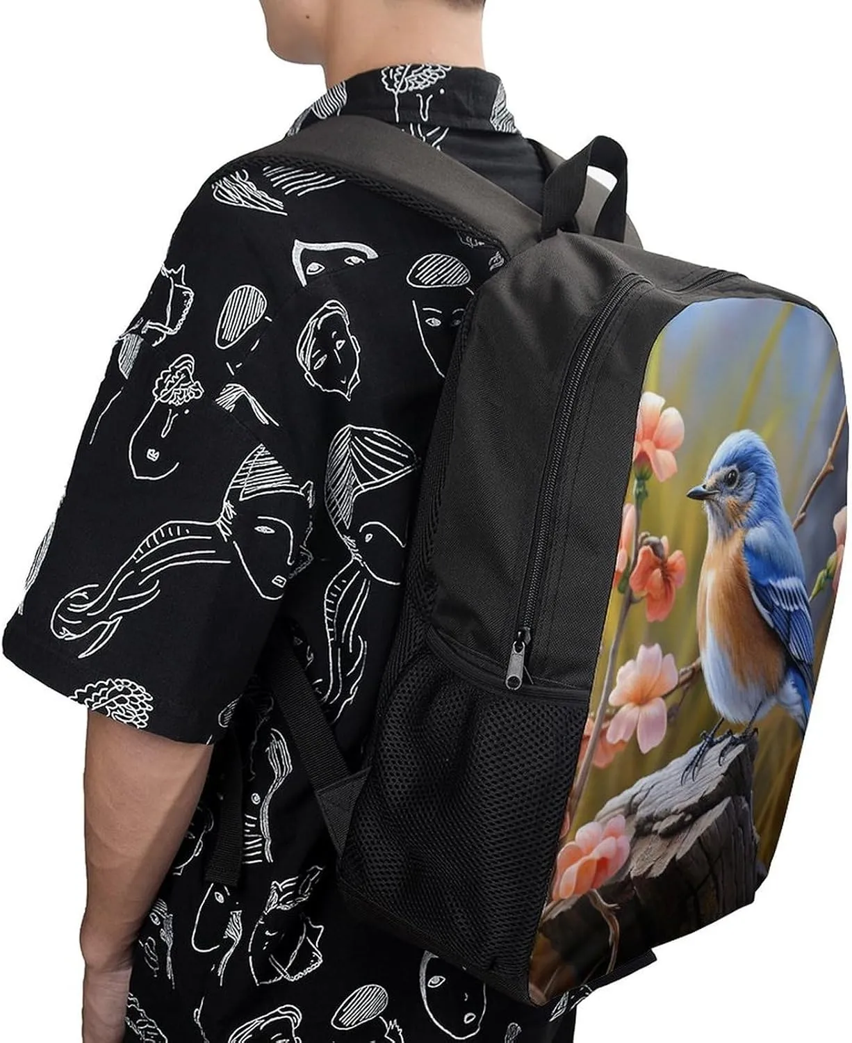 Laptop Backpack for Men 17 Inch Eastern Bluebird Work Casual Backpack Lightweight Travel Shoulder Bag