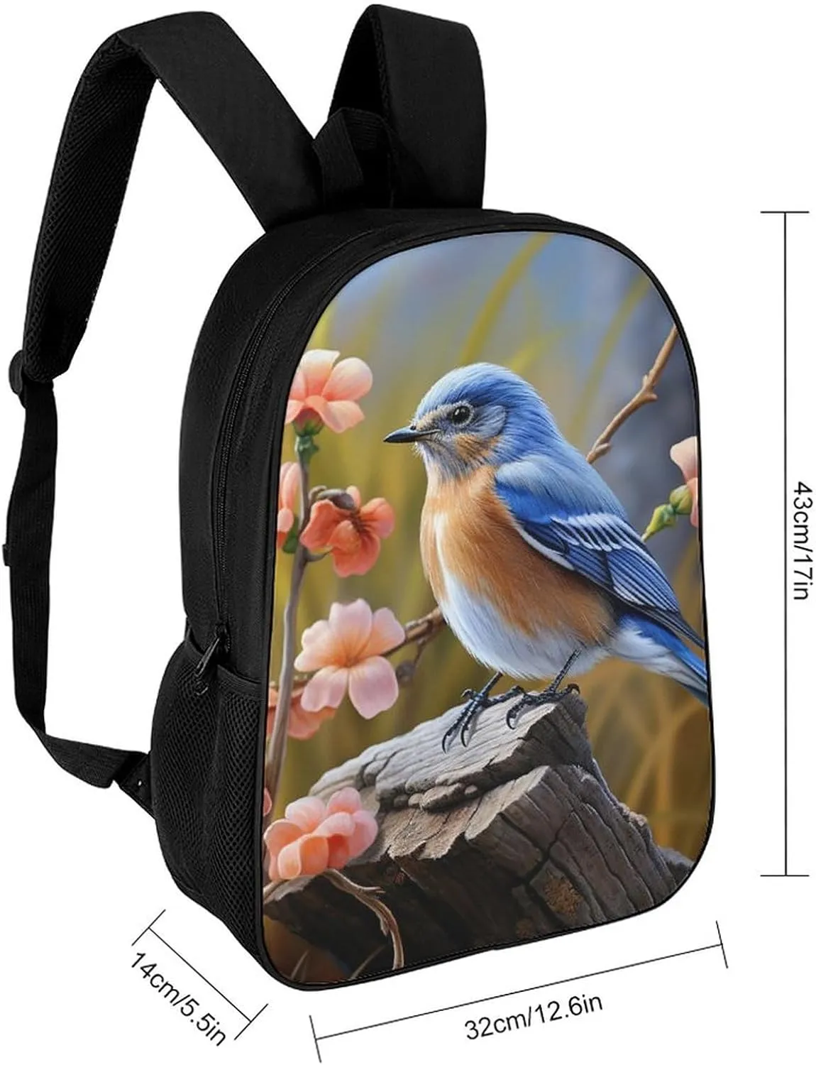 Laptop Backpack for Men 17 Inch Eastern Bluebird Work Casual Backpack Lightweight Travel Shoulder Bag