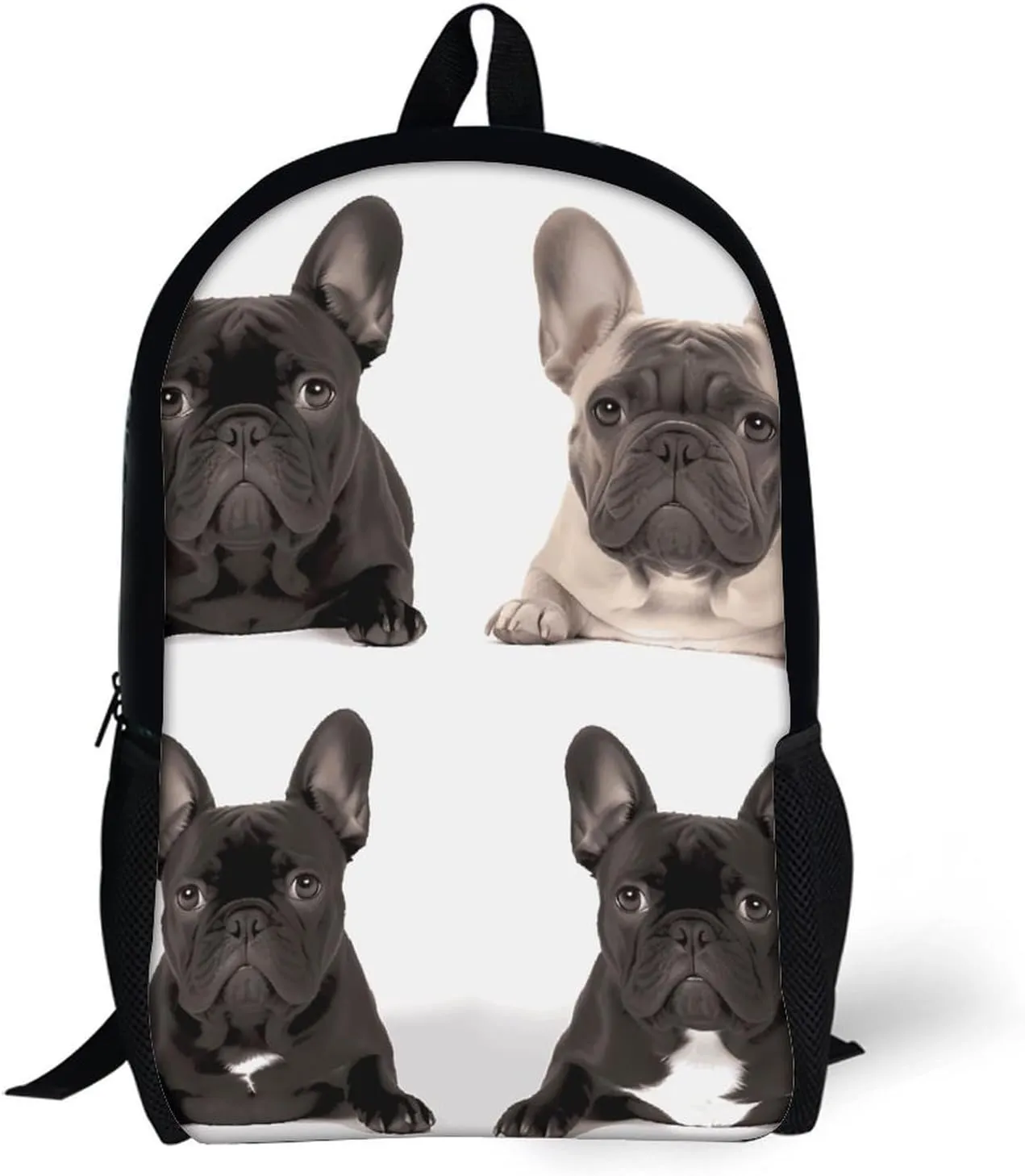 Laptop Backpack for Men 17 Inch French Bulldog Work Casual Backpack Lightweight Travel Shoulder Bag
