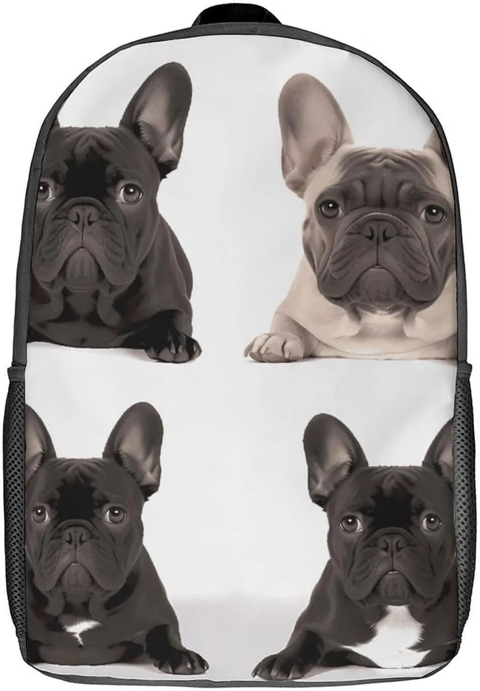 Laptop Backpack for Men 17 Inch French Bulldog Work Casual Backpack Lightweight Travel Shoulder Bag
