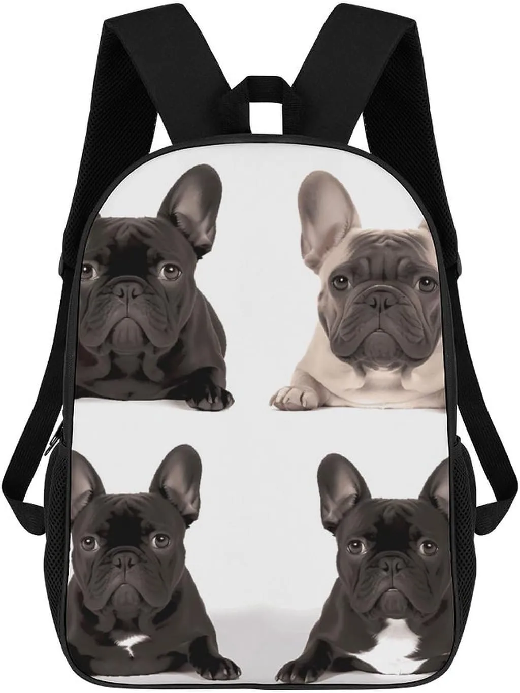 Laptop Backpack for Men 17 Inch French Bulldog Work Casual Backpack Lightweight Travel Shoulder Bag