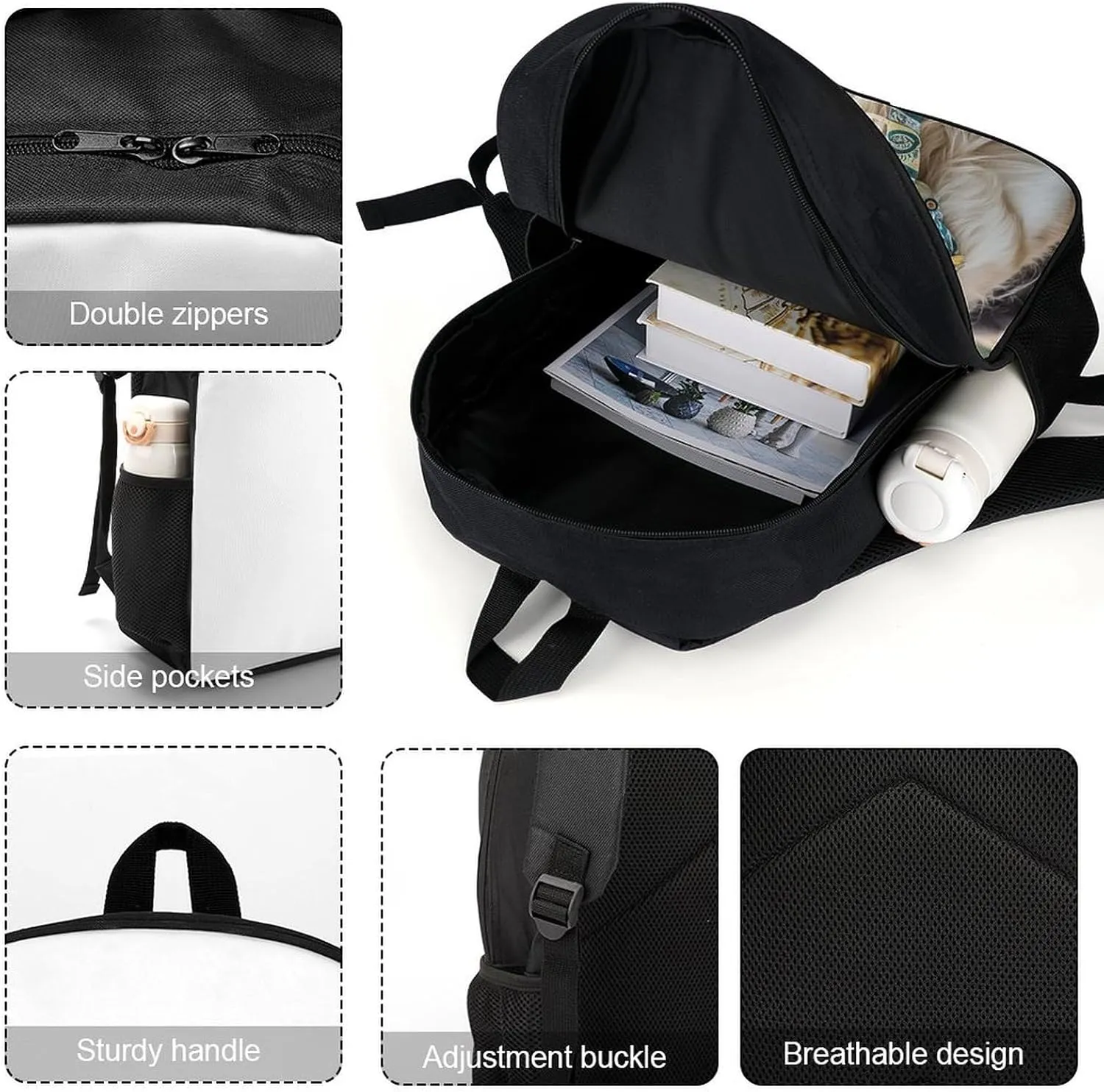 Laptop Backpack for Men 17 Inch Golden Retriever Dog Work Casual Backpack Lightweight Travel Shoulder Bag