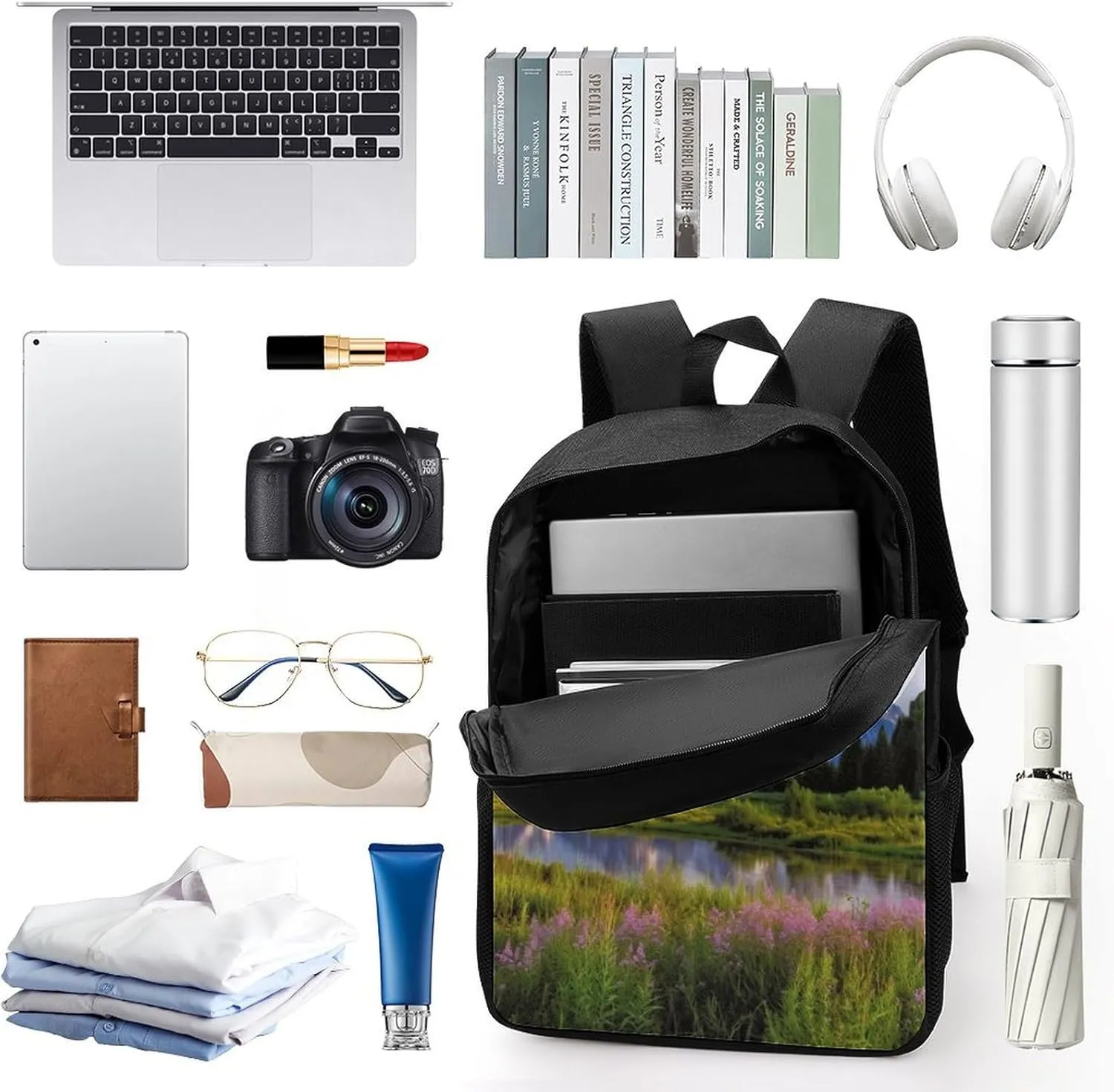Laptop Backpack for Men 17 Inch Grand Teton National Park Work Casual Backpack Lightweight Travel Shoulder Bag