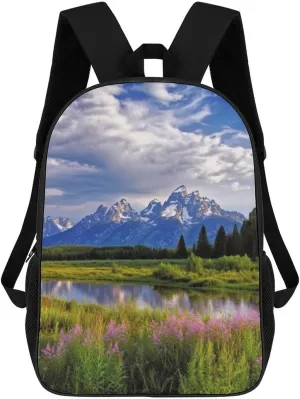 Laptop Backpack for Men 17 Inch Grand Teton National Park Work Casual Backpack Lightweight Travel Shoulder Bag