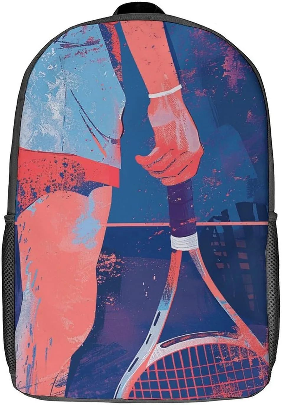 Laptop Backpack for Men 17 Inch Holding A Tennis Racket Work Casual Backpack Lightweight Travel Shoulder Bag