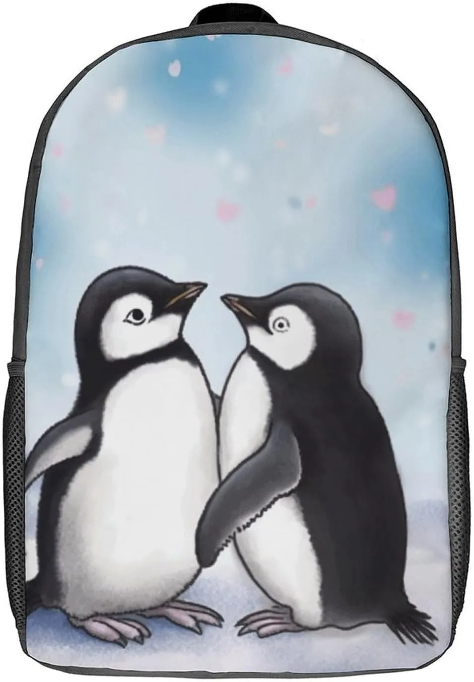Laptop Backpack for Men 17 Inch I Love Penguins Work Casual Backpack Lightweight Travel Shoulder Bag