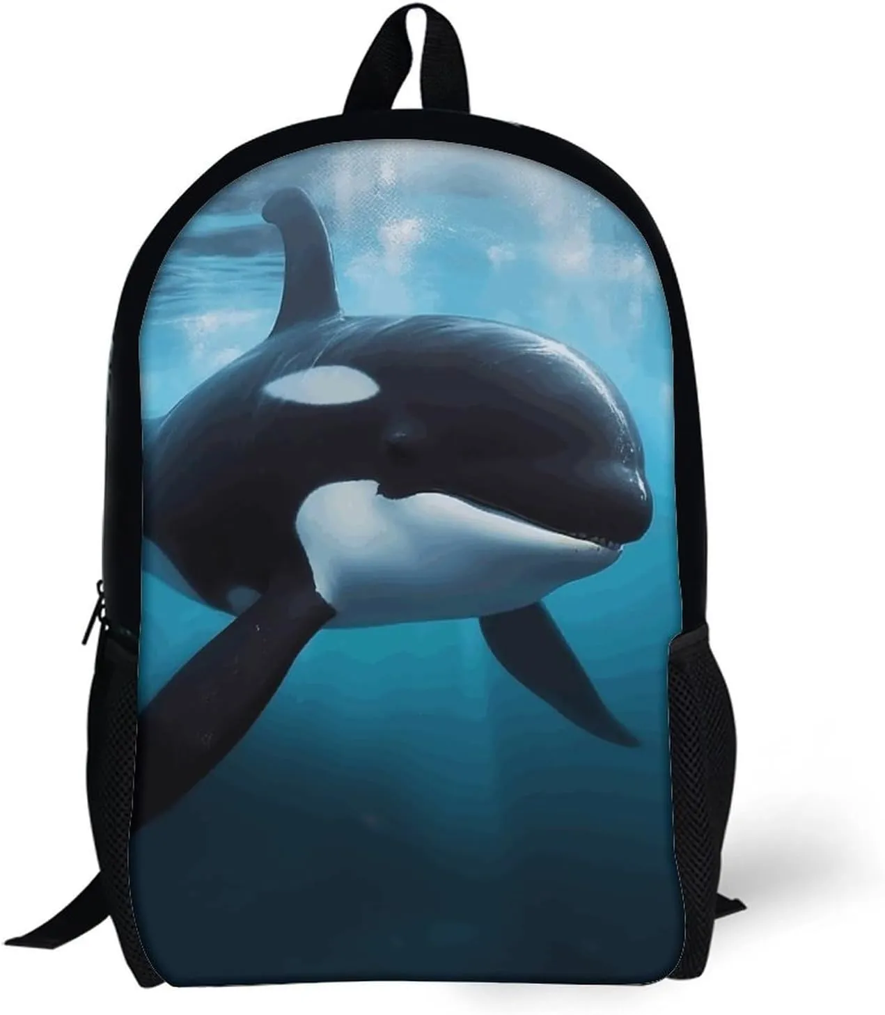 Laptop Backpack for Men 17 Inch Killer Whale Work Casual Backpack Lightweight Travel Shoulder Bag