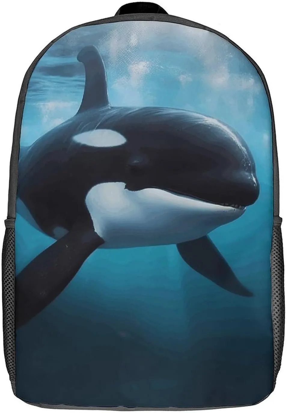 Laptop Backpack for Men 17 Inch Killer Whale Work Casual Backpack Lightweight Travel Shoulder Bag