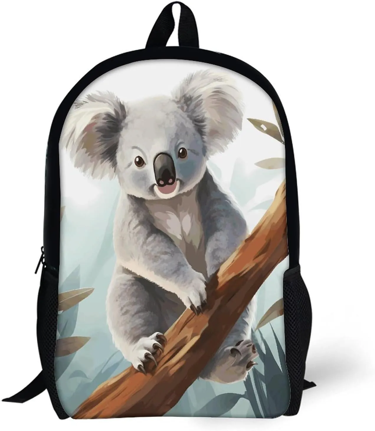 Laptop Backpack for Men 17 Inch Koala And Butterfly Work Casual Backpack Lightweight Travel Shoulder Bag