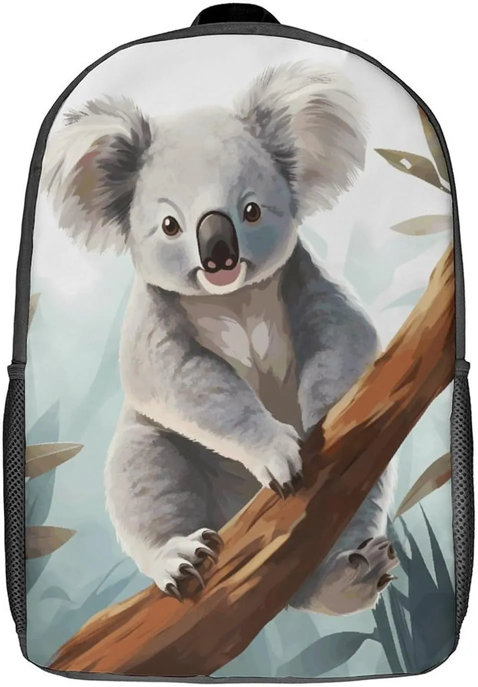 Laptop Backpack for Men 17 Inch Koala And Butterfly Work Casual Backpack Lightweight Travel Shoulder Bag