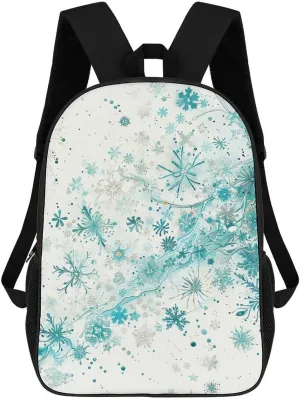 Laptop Backpack for Men 17 Inch Snowflakes And Glitter Work Casual Backpack Lightweight Travel Shoulder Bag