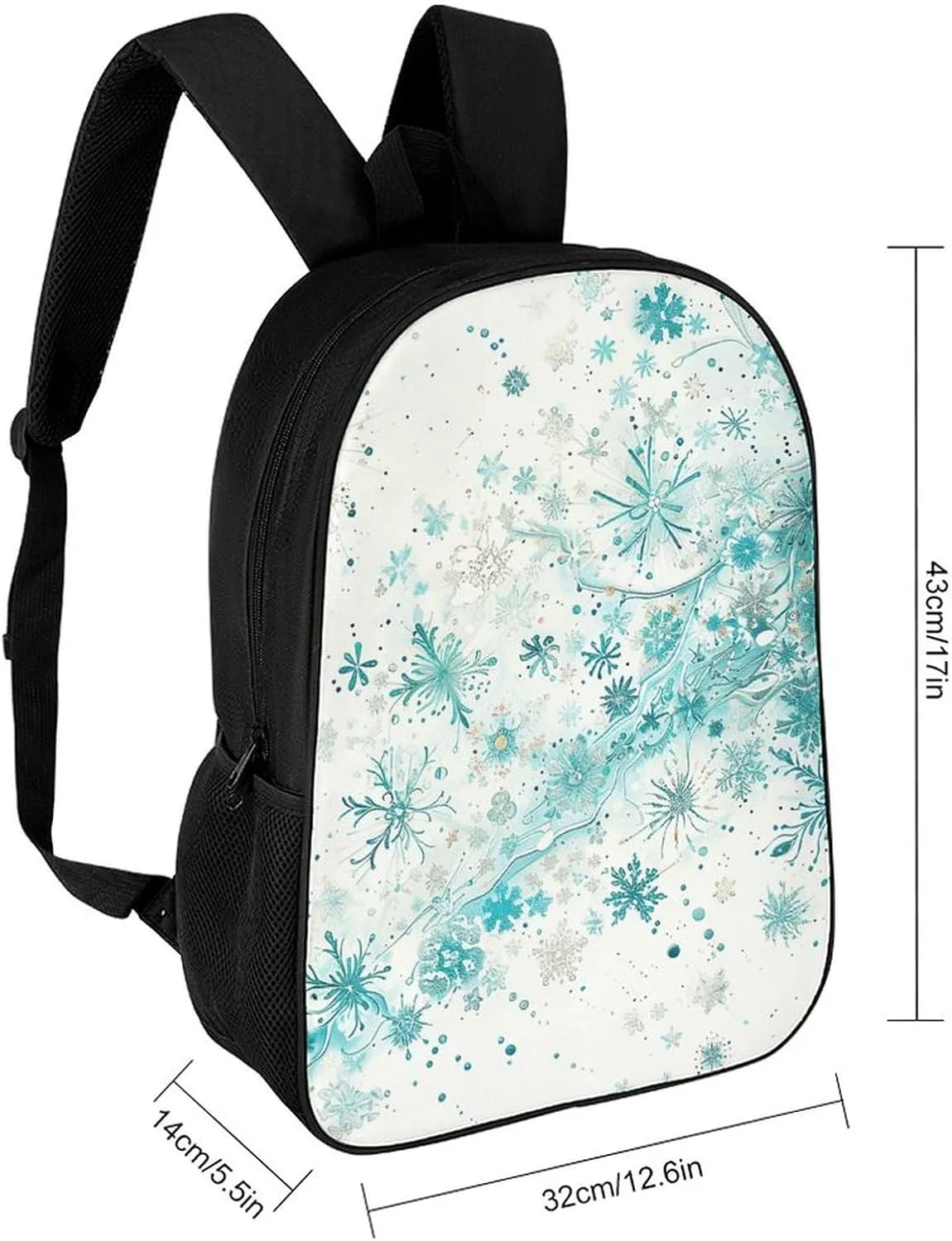 Laptop Backpack for Men 17 Inch Snowflakes And Glitter Work Casual Backpack Lightweight Travel Shoulder Bag