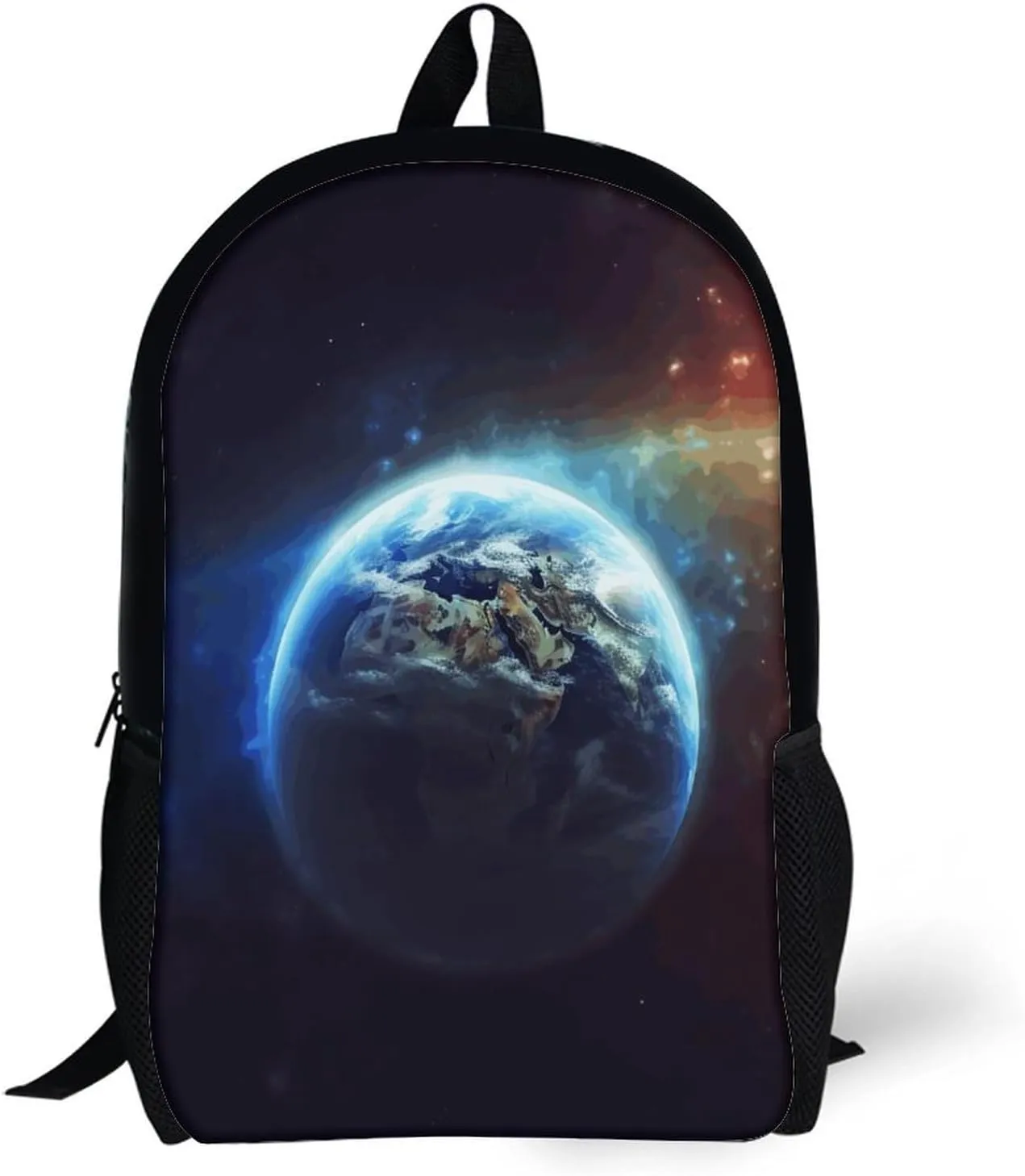 Laptop Backpack for Men 17 Inch Space Planet Earth Work Casual Backpack Lightweight Travel Shoulder Bag