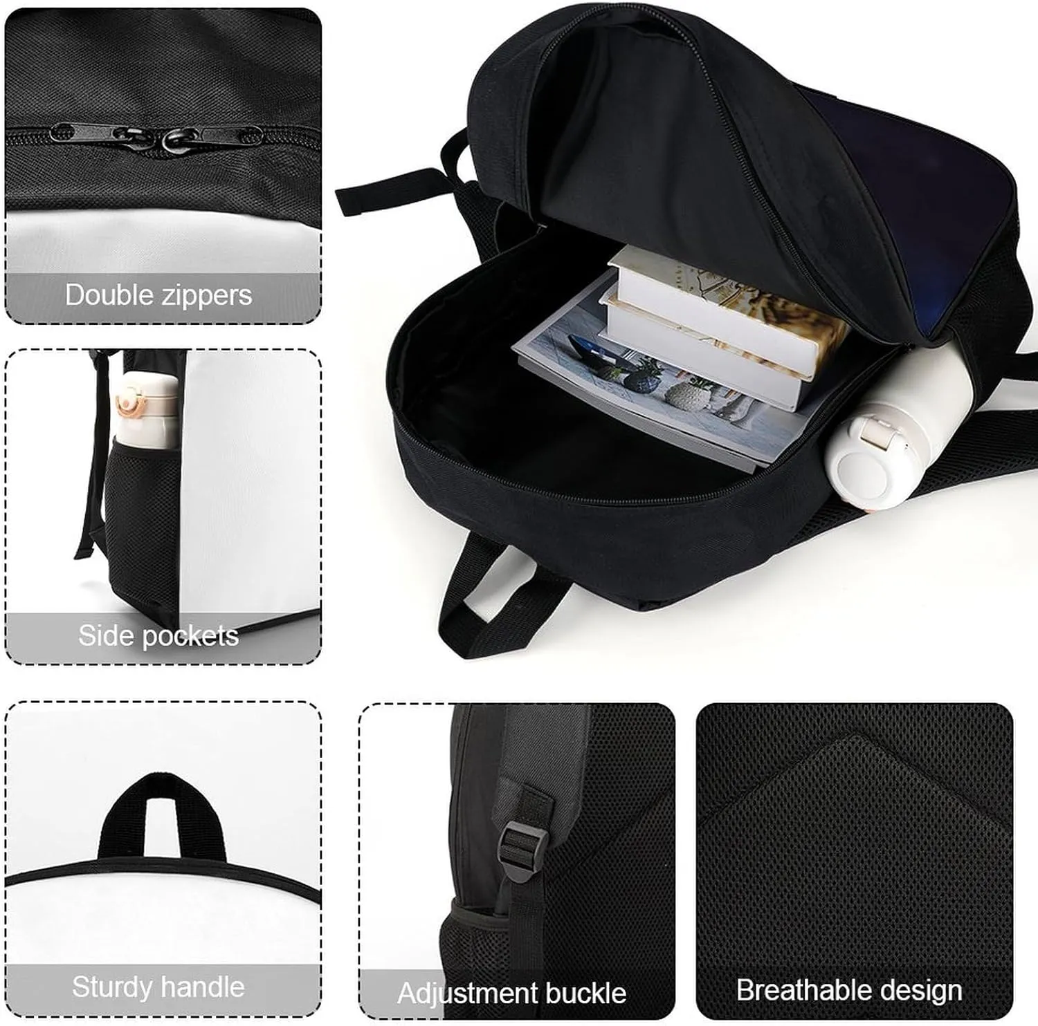 Laptop Backpack for Men 17 Inch Space Planet Earth Work Casual Backpack Lightweight Travel Shoulder Bag
