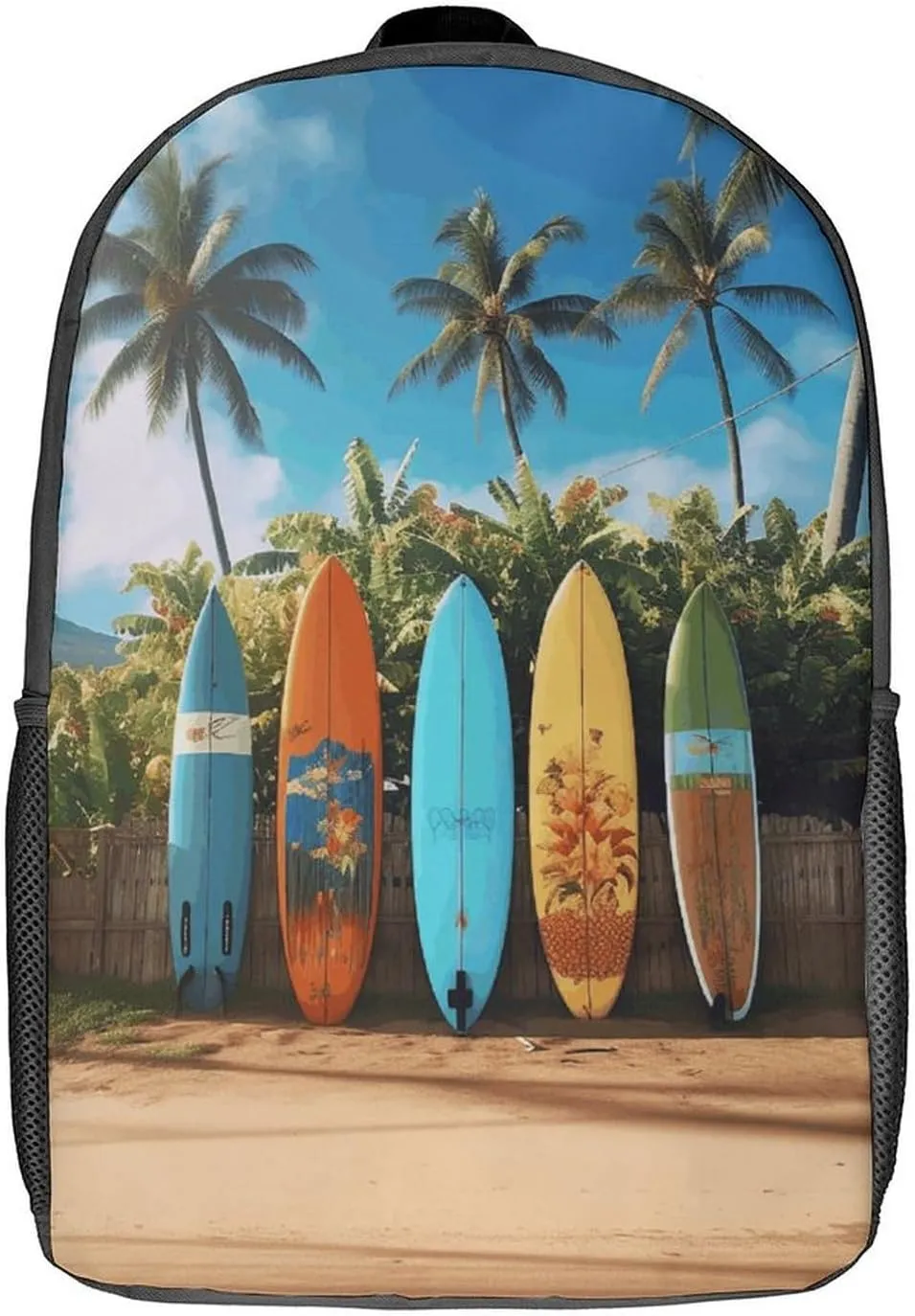Laptop Backpack for Men 17 Inch Surf's Up Surfboard Work Casual Backpack Lightweight Travel Shoulder Bag