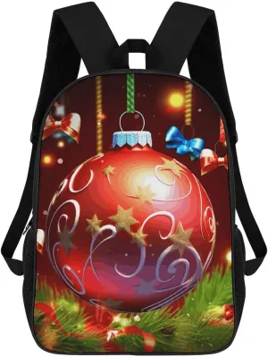 Laptop Backpack for Men 17 Inch Xmas Ball Work Casual Backpack Lightweight Travel Shoulder Bag