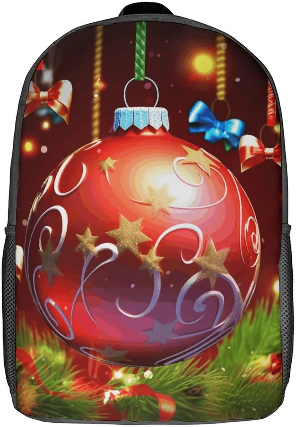 Laptop Backpack for Men 17 Inch Xmas Ball Work Casual Backpack Lightweight Travel Shoulder Bag