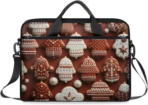 Laptop Shoulder Bag Christmas Winter Classic Decor Tablet Computer Notebook Sleeve Messenger Bags Carrying Case with Strap Briefcase Tote for 14 15 in Laptops