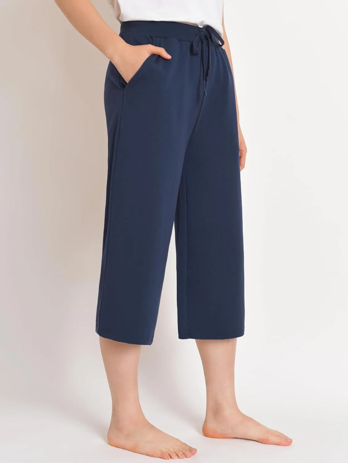 Latuza Women's Wide Leg Capri Pants Casual Summer