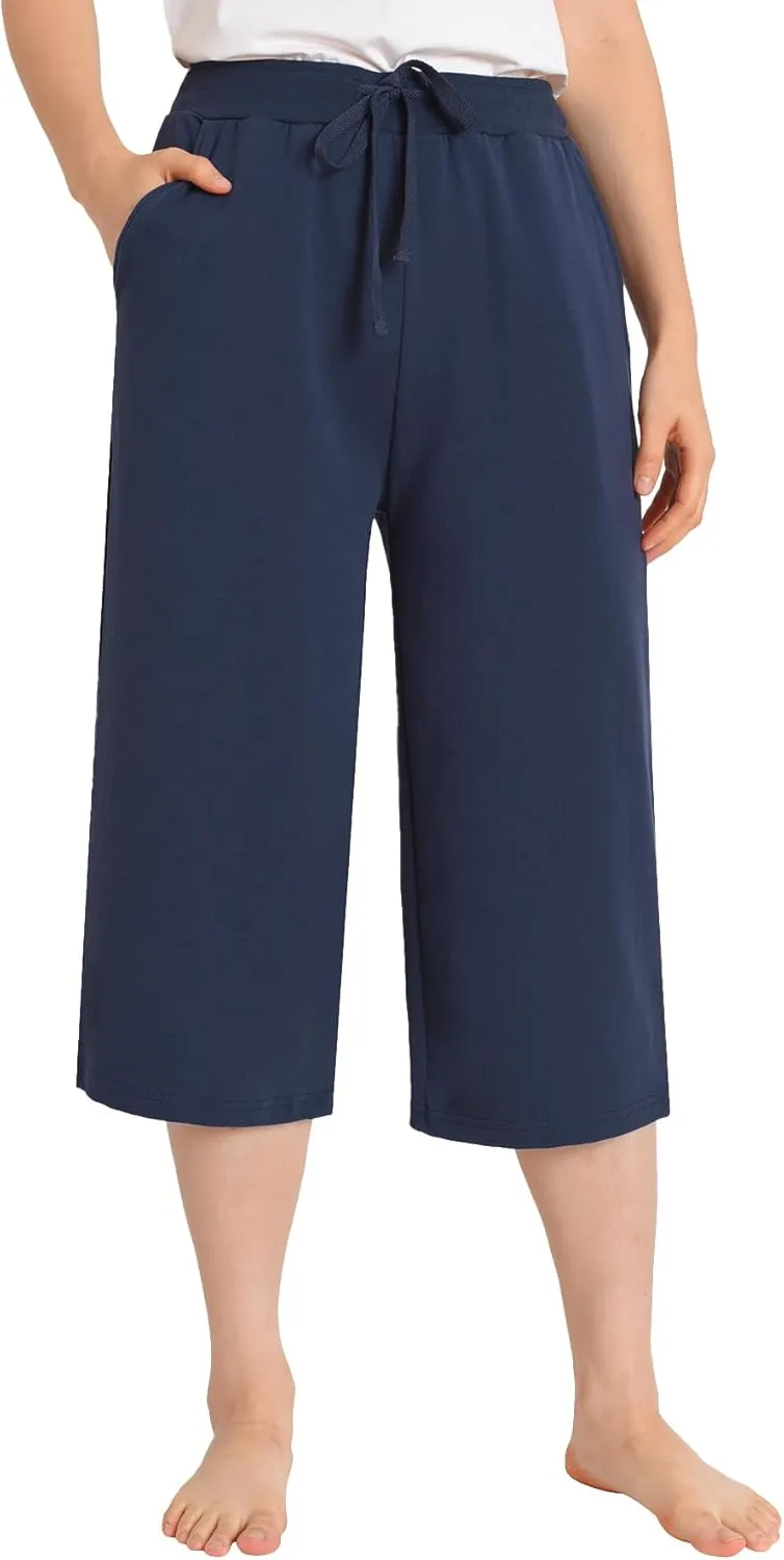 Latuza Women's Wide Leg Capri Pants Casual Summer
