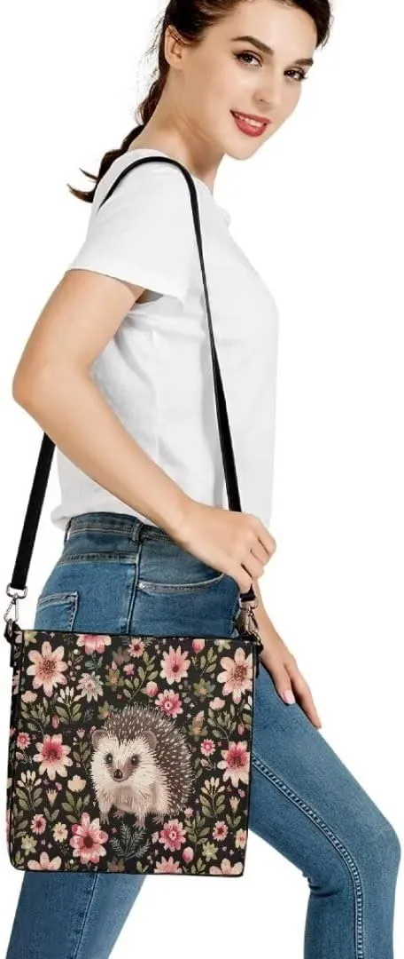 Leather Bucket Bag for Women Soft Tote Bag Crossbody Handbag Travel Shopping Business Work Casual Tote with Pockets