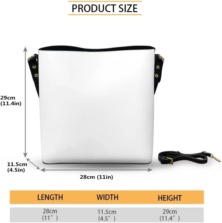 Leather Bucket Bag for Women Soft Tote Bag Crossbody Handbag Travel Shopping Business Work Casual Tote with Pockets
